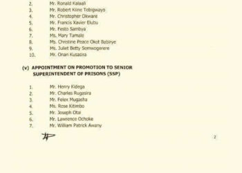 FULL LIST! President Museveni Promotes Prisons Service Officers