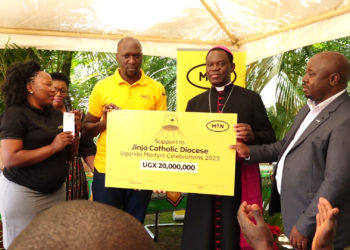 MTN boosts Jinja Diocese Namugongo drive with 20m donation