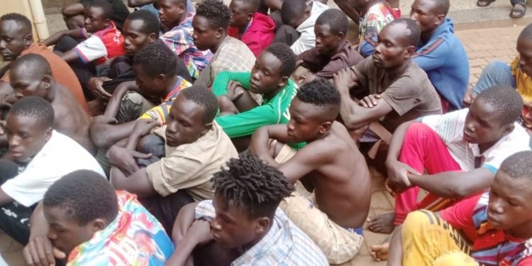 Police arrest 28 goons in Kayunga including students of various secondary schools