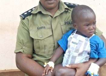 Unknown baby of about 2 years rescued from pitlatrine in Mityana