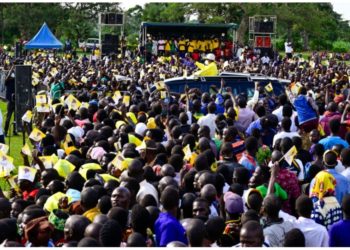 900 UPC members cross to NRM as President Museveni campaigns for party flag bearer in Oyam North Parliamentary By-election