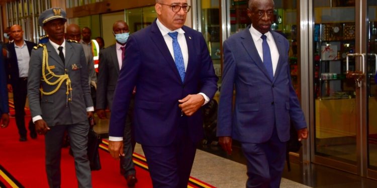 Just in: President Carlos Manuel Nova of Sao Tome arrives in Uganda on a two-day working visit
