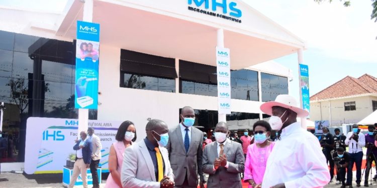 PRESIDENT MUSEVENI COMMISSIONS FIRST DIAGNOSTIC MANUFACTURING PLANT IN THE GREAT LAKES REGION