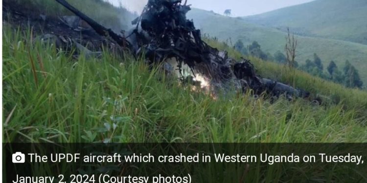All crew members, civilians die as UPDF helicopter crashes on a civilian house in western Uganda