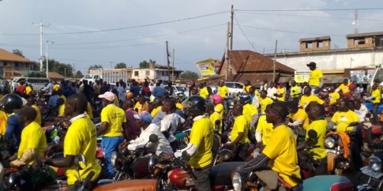 Iganga Painted Yellow Ahead of Museveni’s Visit to Address 10,000 Boda Boda Riders