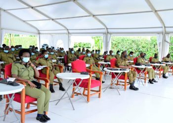 President Museveni lectures to police on crime, peace and security