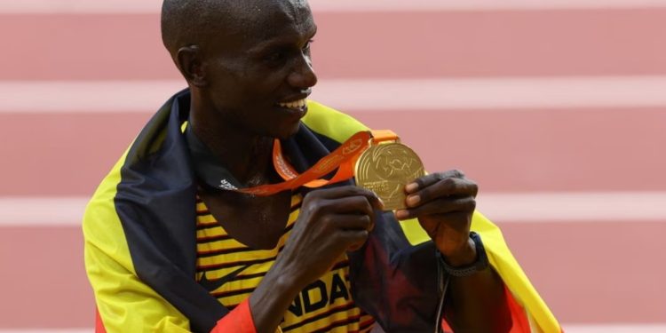 Uganda’s Cheptegei wins third successive 10,000m gold