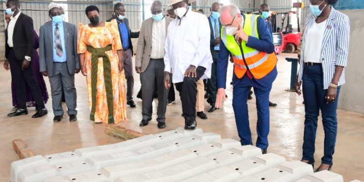PRESIDENT MUSEVENI COMMISSIONS RAILWAY CONCRETE SLEEPER FACTORY