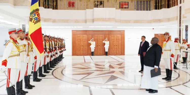 Amb Moses Kizige presents credentials to president Maia Sandu of Moldova, reteriates Museveni’s position on Russia/Ukraine war