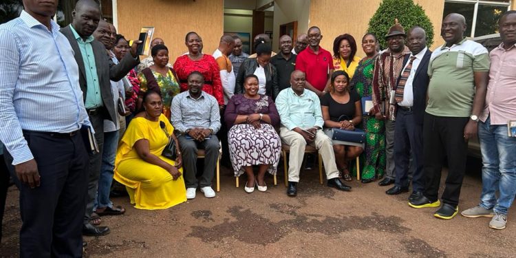 Presidency Minister Babalanda flags off district officials to participate in fundraising  drive for Kyabazinga royal wedding