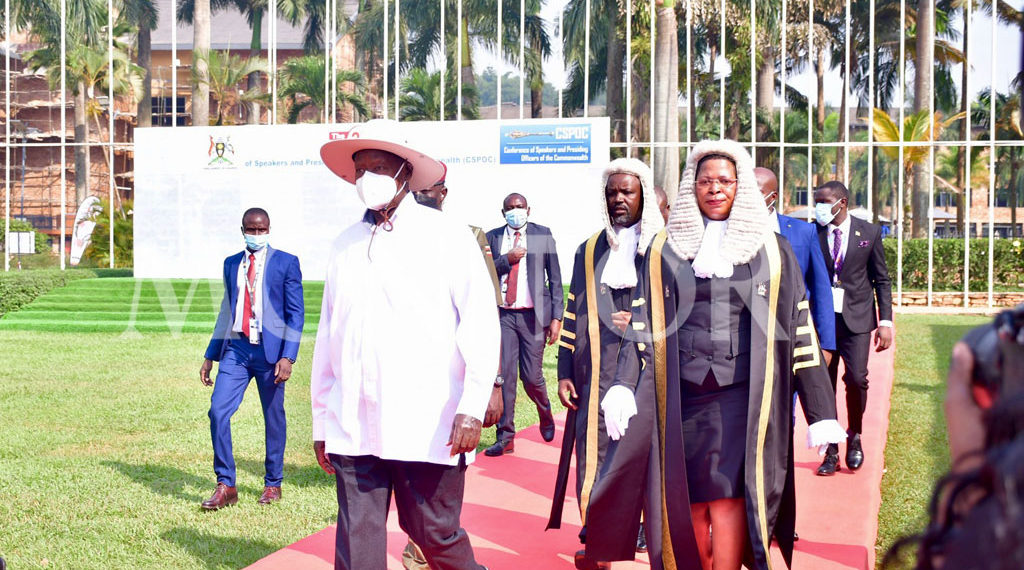UPDATE: President Museveni arrives at Munyonyo for official opening of CSPOC2024)