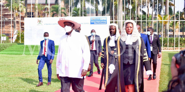 UPDATE: President Museveni arrives at Munyonyo for official opening of CSPOC2024)