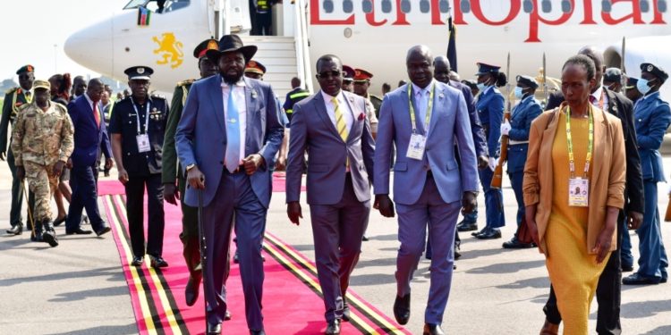 SOUTH SUDAN PRESIDENT SALVA KIIR ARRIVES IN UGANDA AHEAD OF IGAD SUMMIT