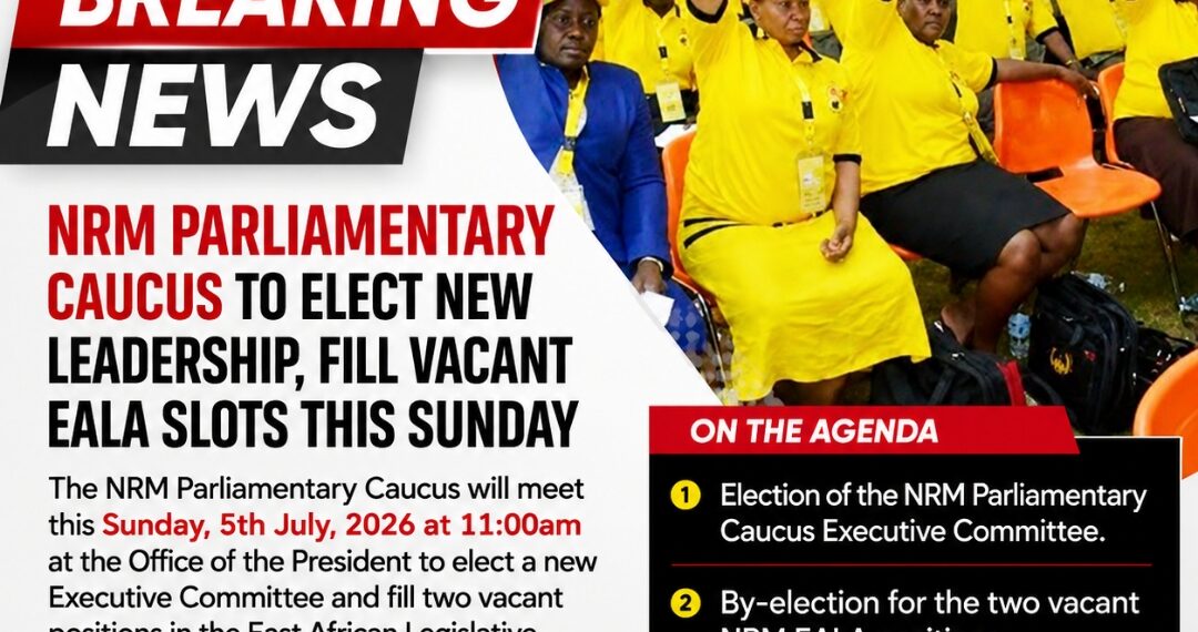 NRM Parliamentary Caucus to Elect New Executive Committee, Fill Vacant EALA Slots on Sunday