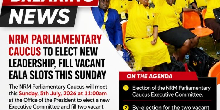 NRM Parliamentary Caucus to Elect New Executive Committee, Fill Vacant EALA Slots on Sunday