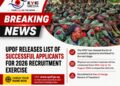 BREAKING: UPDF Releases List of Successful Applicants for 2026 Recruitment Exercise