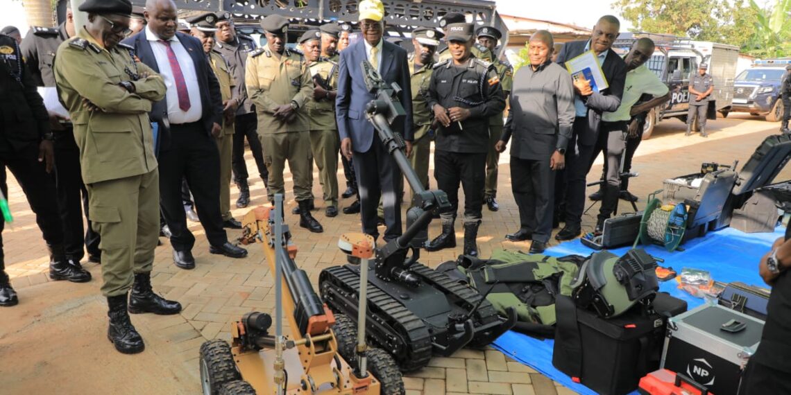 Minister Kamuntu Makes Maiden Visit to Uganda Police Headquarters, Pledges Full Support to the Force